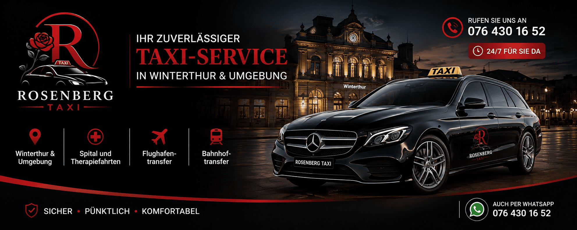 Rosenberg Taxi – Ihr zuverlässiger Taxidienst in Winterthur und Umgebung